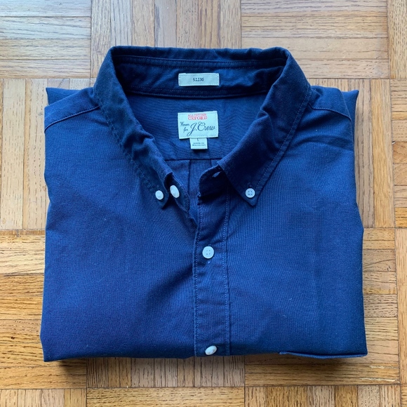 J. Crew Other - Men's J. Crew Slim Fit Navy Blue Oxford Shirt, L